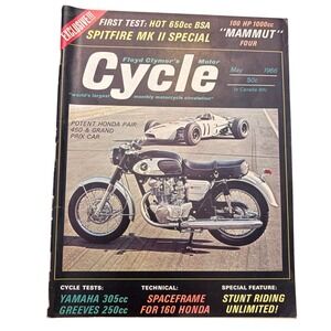 May 1966 Cycle Magazine BSA Spitfire MK‎ II Special Honda 450 Yamaha 305cc